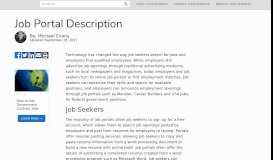 
							         Job Portal Description | Bizfluent								  
							    