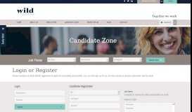 
							         Job Portal Login or Register - Wild Recruitment								  
							    