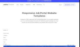 
							         Job Portal Website Templates Available at Webflow								  
							    