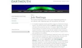 
							         Job Postings - Dartmouth College								  
							    
