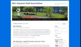 
							         Job Postings | HFC Support Staff Association								  
							    
