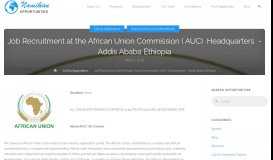 
							         Job Recruitment at the African Union Commission ( AUC) - Namibian ...								  
							    