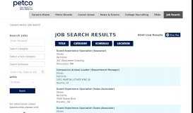 
							         Job Search – Petco Careers								  
							    