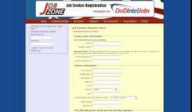 
							         Job Seeker Registration Page - JobZone								  
							    
