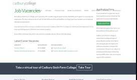 
							         Job Vacancies | Cadbury Sixth Form College - Cadbury College								  
							    