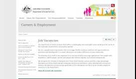 
							         Job Vacancies | Department of Social Services, Australian Government								  
							    