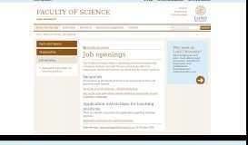 
							         Job vacancies | Faculty of Science								  
							    