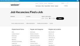 
							         Job Vacancies: Find a Job | About Verizon								  
							    