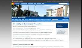 
							         Job Vacancies - Human Resources - The University of Dundee								  
							    