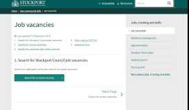 
							         Job vacancies - Stockport Council								  
							    