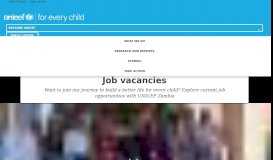 
							         Job vacancies | UNICEF Zambia								  
							    