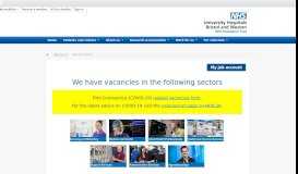 
							         Job vacancy search: Which health sector? - University Hospitals Bristol								  
							    