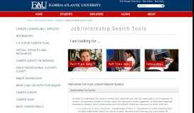 
							         Job/Internship Search Tools - FAU								  
							    