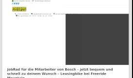 
							         JobRad für die Mitarbeiter von Bosch – jetzt bequem und schnell zu ...								  
							    