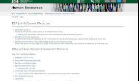 
							         Jobs and Career Resources | Human Resources | ESF - SUNY ESF								  
							    