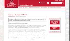
							         Jobs and Careers at Miami | Human Resources - Miami University								  
							    