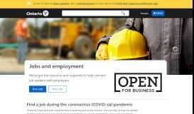
							         Jobs and employment | Ontario.ca								  
							    