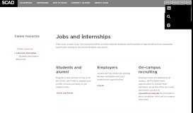 
							         Jobs and internships | SCAD								  
							    