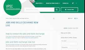 
							         Jobs and Skills exchange now live - VPSC								  
							    