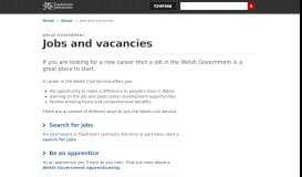 
							         Jobs and vacancies | GOV.WALES								  
							    