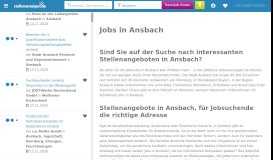 
							         Jobs Ansbach, Stellenangebote Ansbach | stellenanzeigen.de								  
							    
