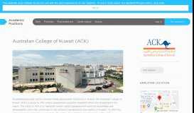 
							         Jobs at Australian College of Kuwait (ACK) - Academic Positions								  
							    