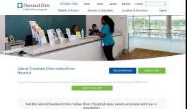 
							         Jobs at Cleveland Clinic Indian River Hospital | Cleveland Clinic ...								  
							    