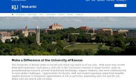
							         Jobs at KU - The University of Kansas								  
							    