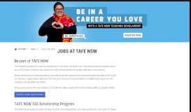 
							         Jobs at TAFE NSW - TAFE NSW								  
							    