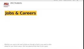 
							         Jobs & Careers | ASU Students | ASU - Arizona State University								  
							    
