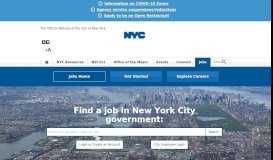 
							         Jobs Home | City of New York - NYC - NYC.gov								  
							    