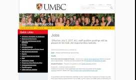 
							         Jobs - Human Resources - UMBC								  
							    