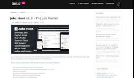 
							         Jobs Hunt v1.3 - The Job Portal » Premium Scripts, Plugins & Mobile								  
							    