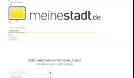 
							         Jobs in Kempten (Allgäu), 3.748 regionale Stellenangebote aus dem ...								  
							    