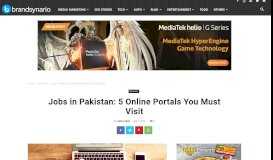 
							         Jobs in Pakistan: 5 Online Portals You Must Visit - Brandsynario								  
							    