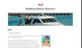 
							         Jobs – Maldives Resort Workers								  
							    