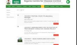 
							         Jobs - Nigeria Centre for Disease Control								  
							    