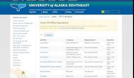 
							         Jobs - Off Campus | University of Alaska Southeast								  
							    
