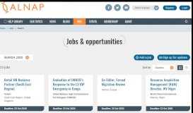 
							         Jobs & opportunities | ALNAP								  
							    