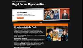 
							         Jobs Opportunities - Regal Cinemas								  
							    
