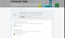 
							         Jobs, Quotes, Invoices, Expenses | Help Portal | Streamtime								  
							    