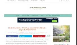 
							         Jobs That Pay Weekly (50 Online Options) - Real Ways to Earn								  
							    