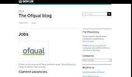 
							         Jobs - The Ofqual blog - GOV.UK blogs								  
							    