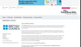 
							         Jobs with BRITISH COUNCIL | Guardian Jobs								  
							    