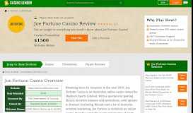 
							         Joe Fortune Casino Review – Claim up to $5,000 Welcome ...								  
							    