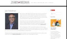 
							         Joe Friedman — ZEHREN  FRIEDMAN								  
							    