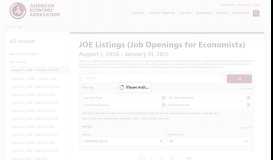 
							         JOE Listings (Job Openings for Economists) - American Economic ...								  
							    