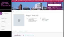 
							         John A. Rossi | Find a Doctor | UPMC Pinnacle								  
							    