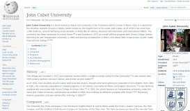 
							         John Cabot University - Wikipedia								  
							    