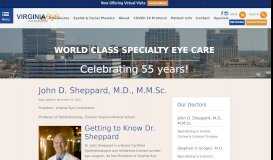 
							         John D. Sheppard, M.D., M.M.Sc. - Virginia Eye Consultants								  
							    